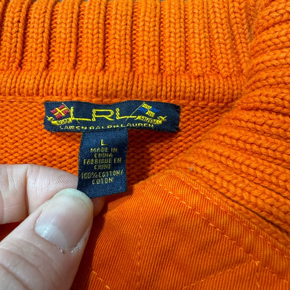 Lauren Ralph Lauren women’s large orange sweater - Picture 4 of 14